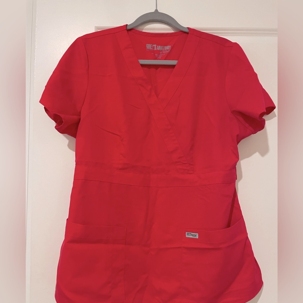 Grey Anatomy by barco scrub top 3-Pocket Modern Fit Mock Wrap Scrub Top